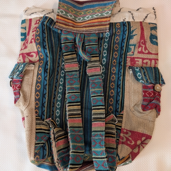 NWOT! Large RICE LOVE Boho Backpack - Picture 3 of 10